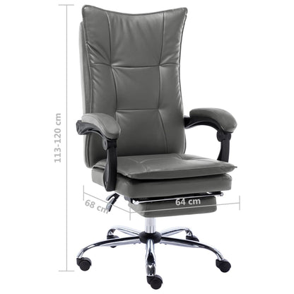Sedia da Ufficio Antracite in Similpelle - homemem39