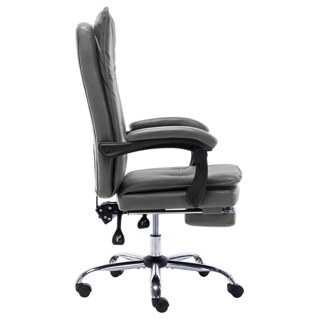 Sedia da Ufficio Antracite in Similpelle - homemem39