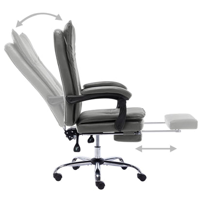 Sedia da Ufficio Antracite in Similpelle - homemem39