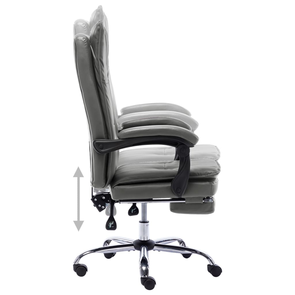 Sedia da Ufficio Antracite in Similpelle - homemem39