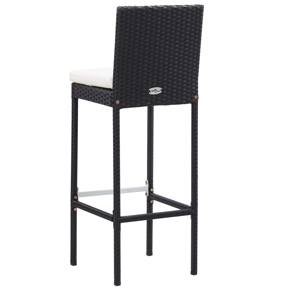 Set da Bar da Giardino 5 pz Polyrattan e Legno di Acacia Nero | homemem39