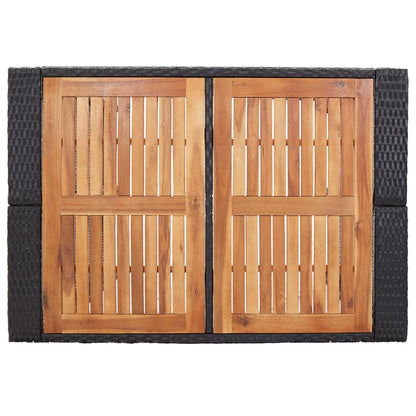 Set da Bar da Giardino 5 pz Polyrattan e Legno di Acacia Nero | homemem39