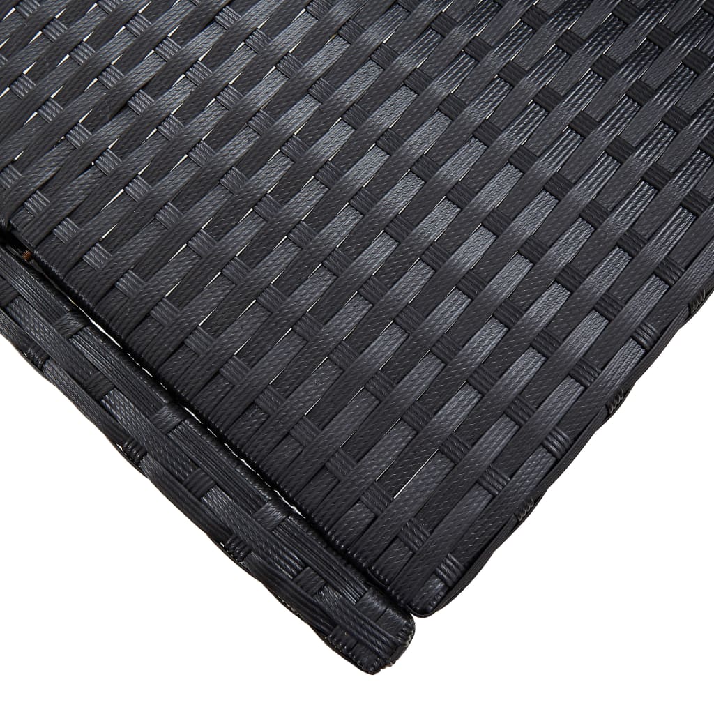 Set da Bar da Giardino 5 pz Polyrattan e Legno di Acacia Nero | homemem39