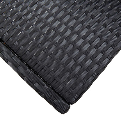 Set da Bar da Giardino 5 pz Polyrattan e Legno di Acacia Nero | homemem39