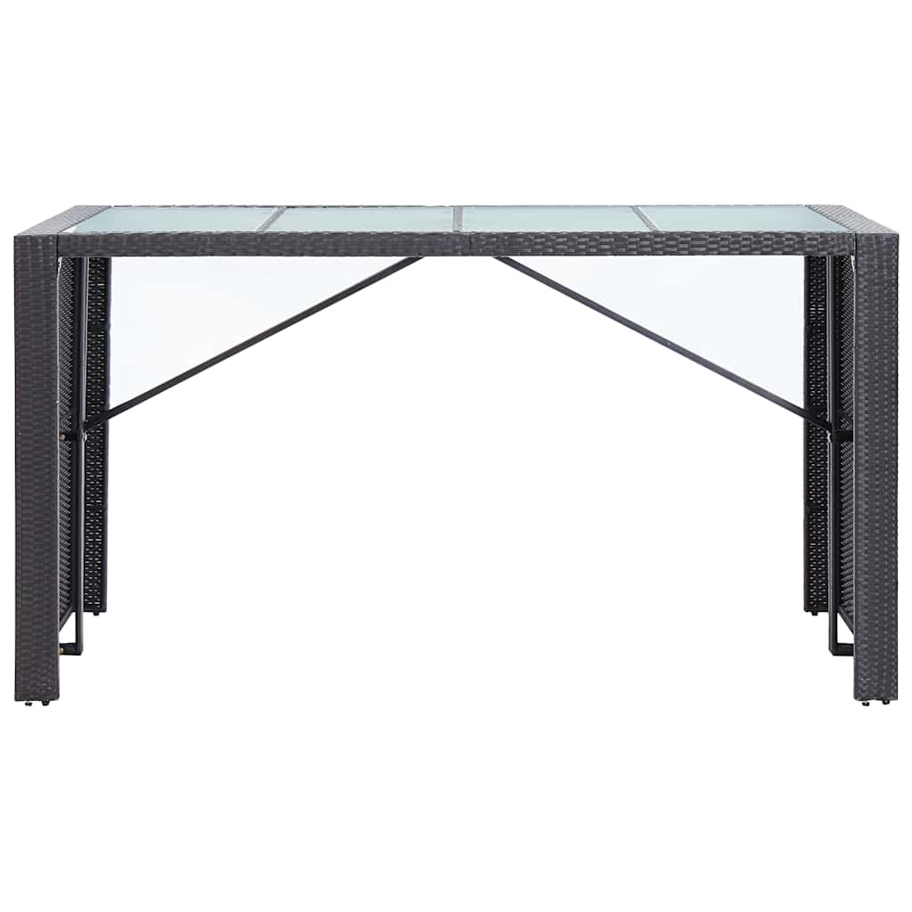 Set Bar da Giardino 9 z pz in Polyrattan Nero