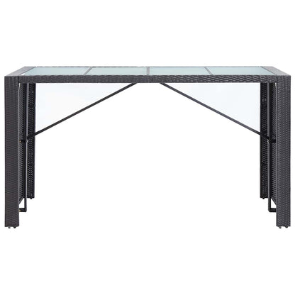 Set Bar da Giardino 9 z pz in Polyrattan Nero