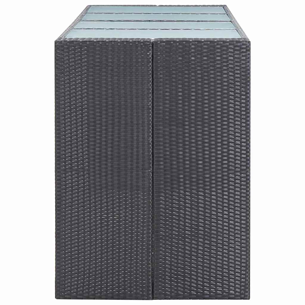Set Bar da Giardino 9 z pz in Polyrattan Nero