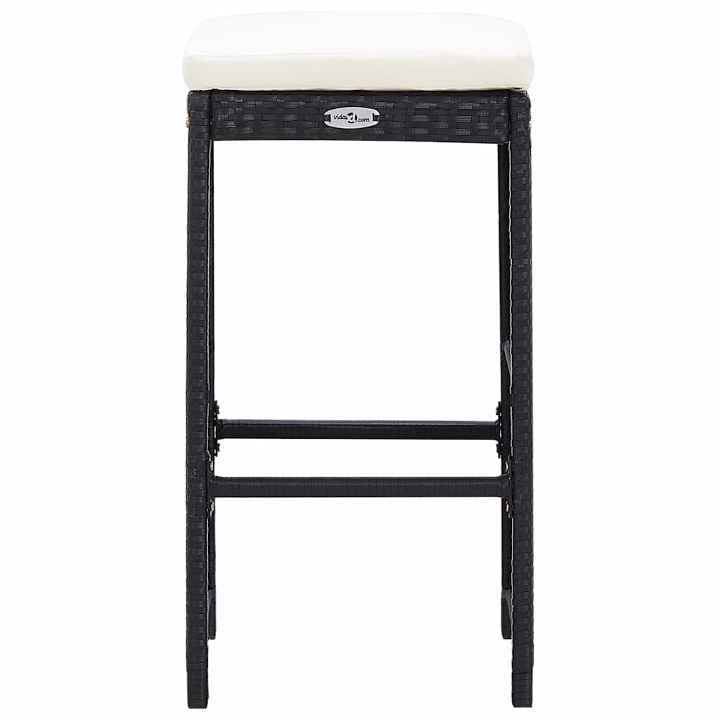 Set Bar da Giardino 9 z pz in Polyrattan Nero