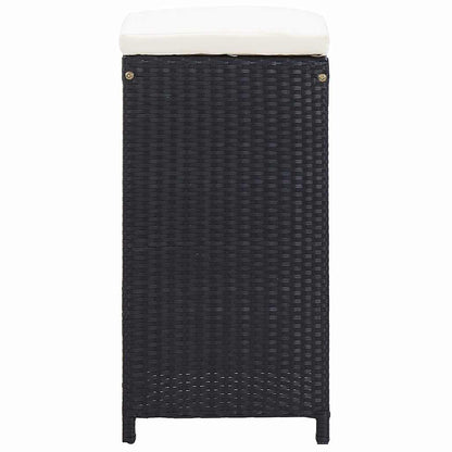 Set Bar da Giardino 9 z pz in Polyrattan Nero