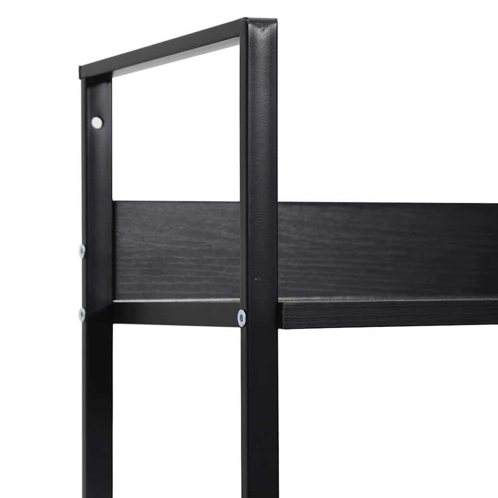 Scaffale Libri 3 Ripiani Nero 60x27,6x90,5 cm Legno Multistrato | homemem39
