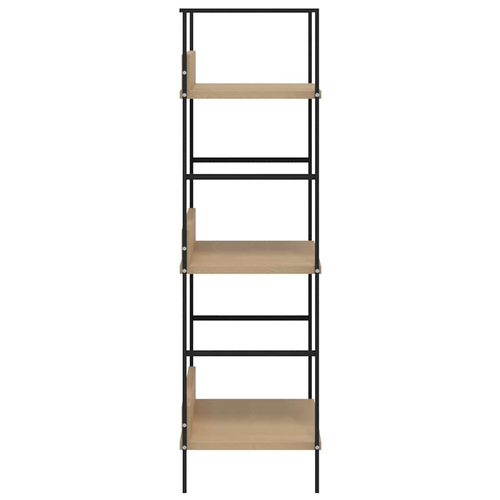 Scaffale Libri 3 Ripiani Rovere 60x27,6x90,5 Legno Multistrato | homemem39