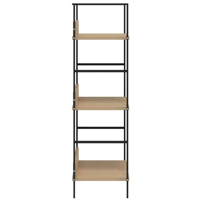 Scaffale Libri 3 Ripiani Rovere 60x27,6x90,5 Legno Multistrato | homemem39