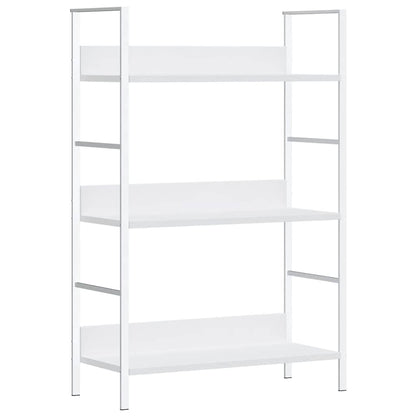Scaffale Libri 3 Ripiani Bianco 60x27,6x90,5 Legno Multistrato | homemem39