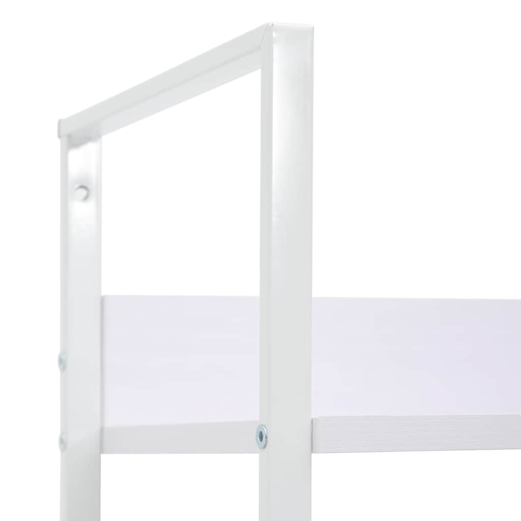 Scaffale Libri 3 Ripiani Bianco 60x27,6x90,5 Legno Multistrato | homemem39
