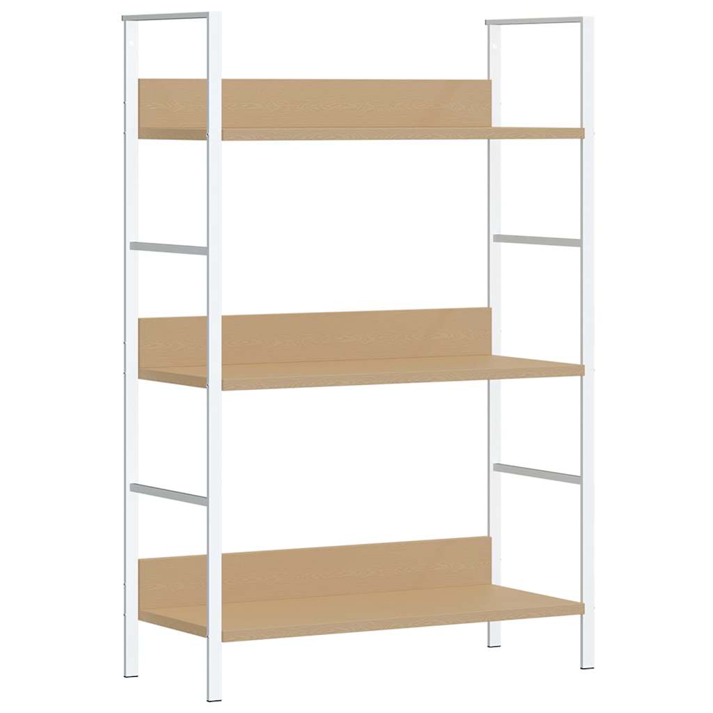 Scaffale Libri 3 Ripiani Rovere 60x27,6x90,5 Legno Multistrato | homemem39