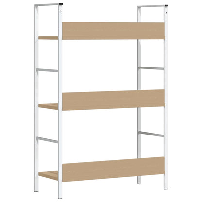 Scaffale Libri 3 Ripiani Rovere 60x27,6x90,5 Legno Multistrato | homemem39