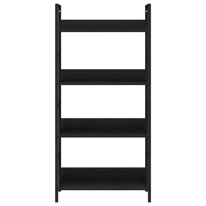 Scaffale Libri 4 Ripiani Nero 60x27,6x124,5cm Legno Multistrato | homemem39