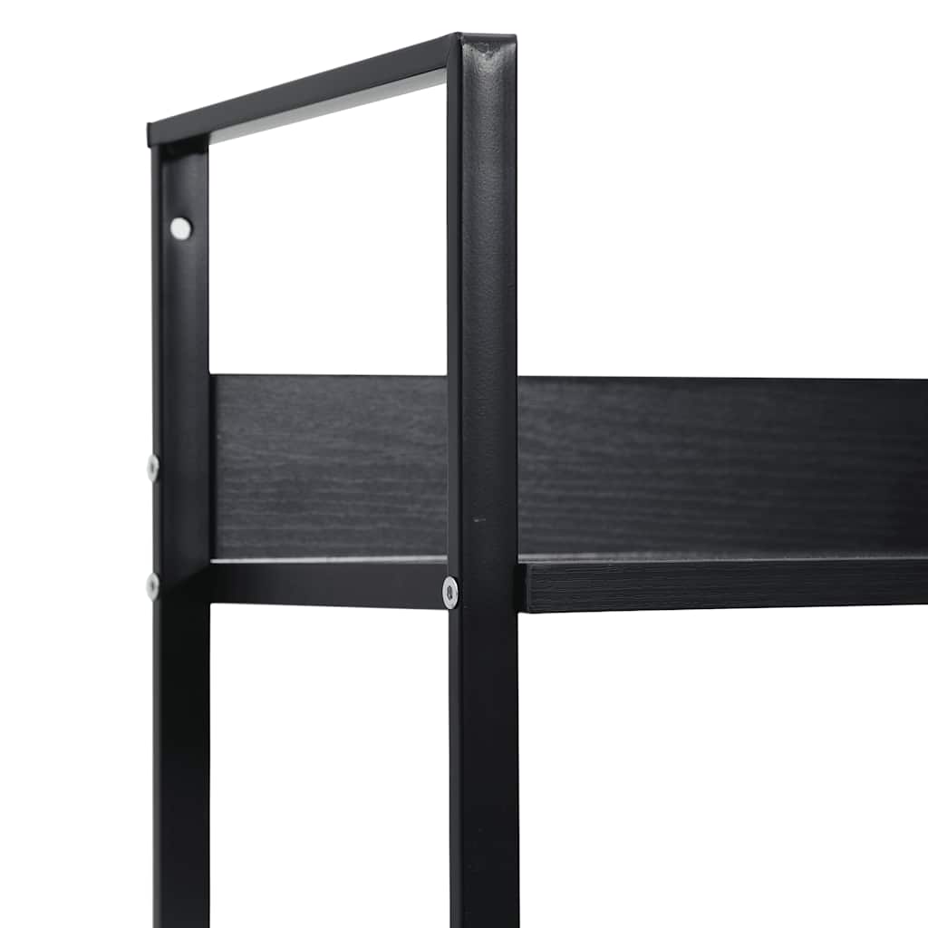 Scaffale Libri 4 Ripiani Nero 60x27,6x124,5cm Legno Multistrato | homemem39