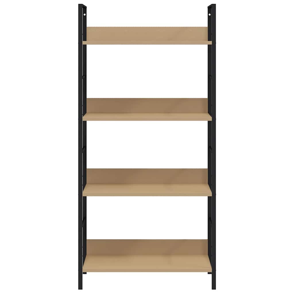 Scaffale Libri 4 Ripiani Rovere 60x27,6x124,5 Legno Multistrato | homemem39