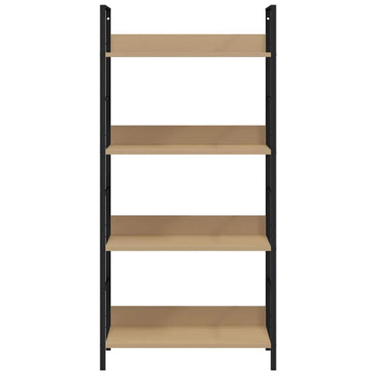 Scaffale Libri 4 Ripiani Rovere 60x27,6x124,5 Legno Multistrato | homemem39