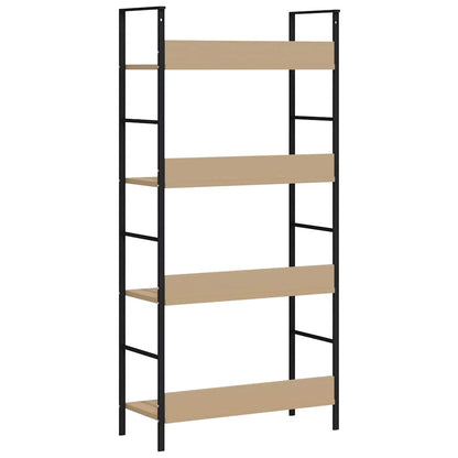 Scaffale Libri 4 Ripiani Rovere 60x27,6x124,5 Legno Multistrato | homemem39
