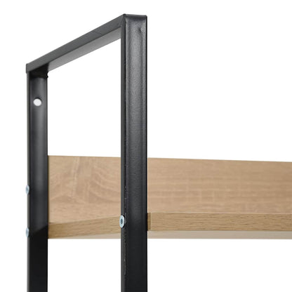 Scaffale Libri 4 Ripiani Rovere 60x27,6x124,5 Legno Multistrato | homemem39