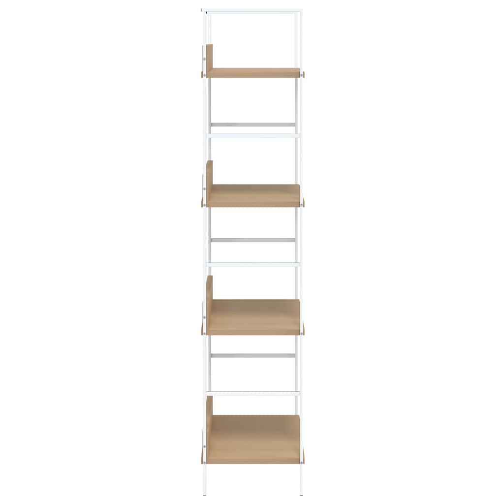 Scaffale Libri 4 Ripiani Rovere 60x27,6x124,5 Legno Multistrato | homemem39