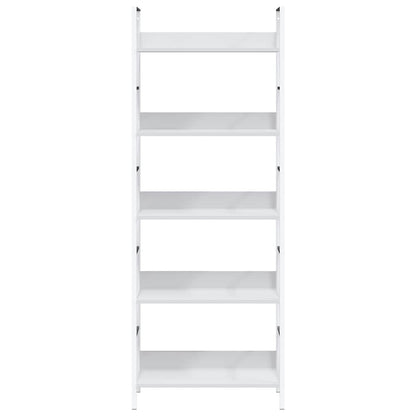 Scaffale Libri 5 Ripiani Bianco 60x27,6x158,5 Legno Multistrato | homemem39