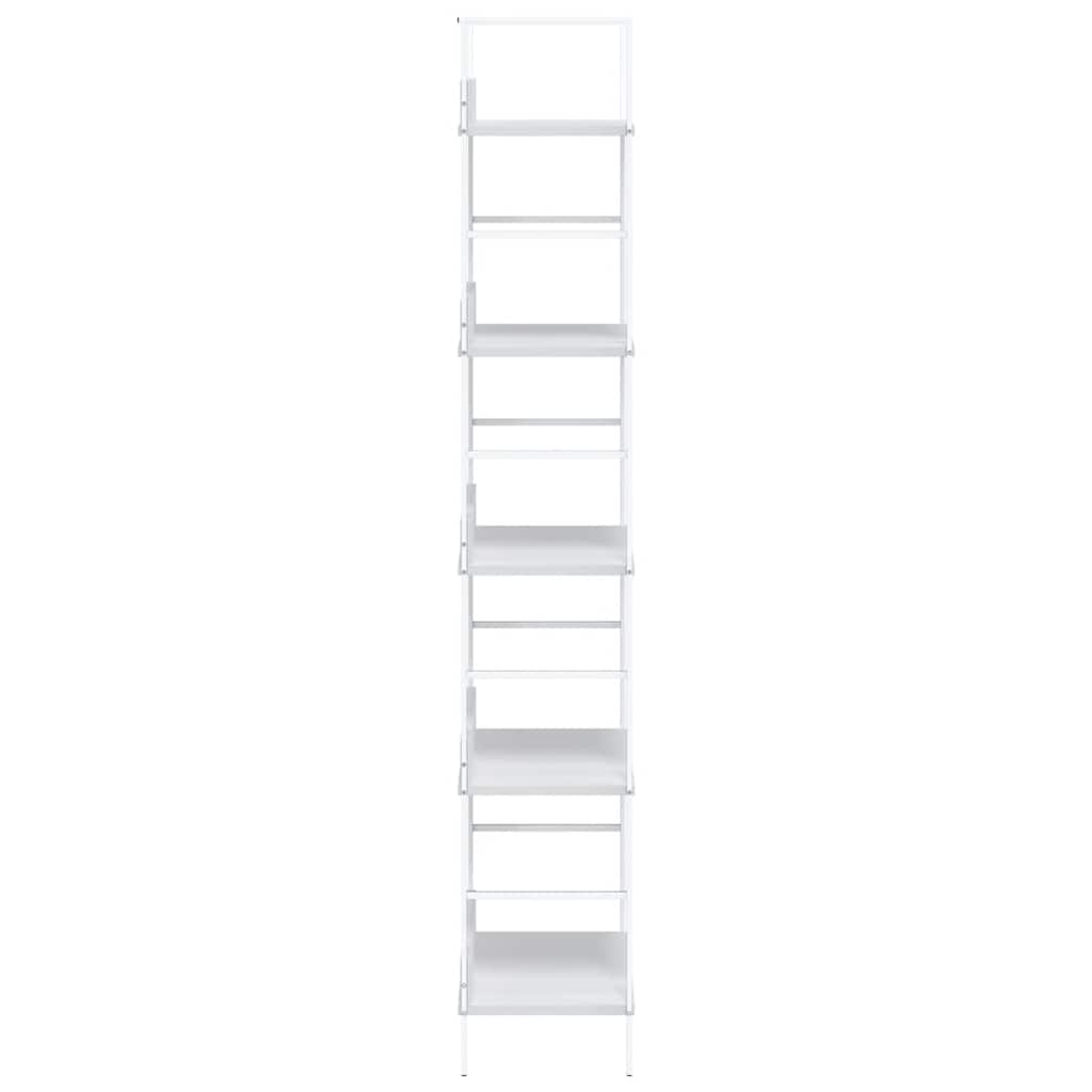 Scaffale Libri 5 Ripiani Bianco 60x27,6x158,5 Legno Multistrato | homemem39