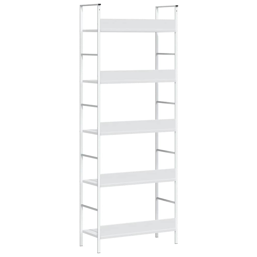 Scaffale Libri 5 Ripiani Bianco 60x27,6x158,5 Legno Multistrato | homemem39