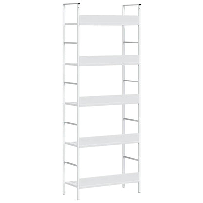 Scaffale Libri 5 Ripiani Bianco 60x27,6x158,5 Legno Multistrato | homemem39
