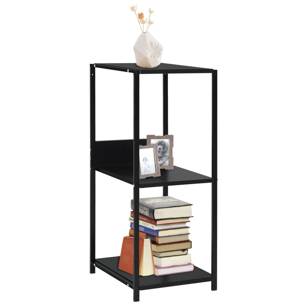 Scaffale Libri Piccolo Dritto Nero 33,5x39,6x79,7cm Multistrato | homemem39