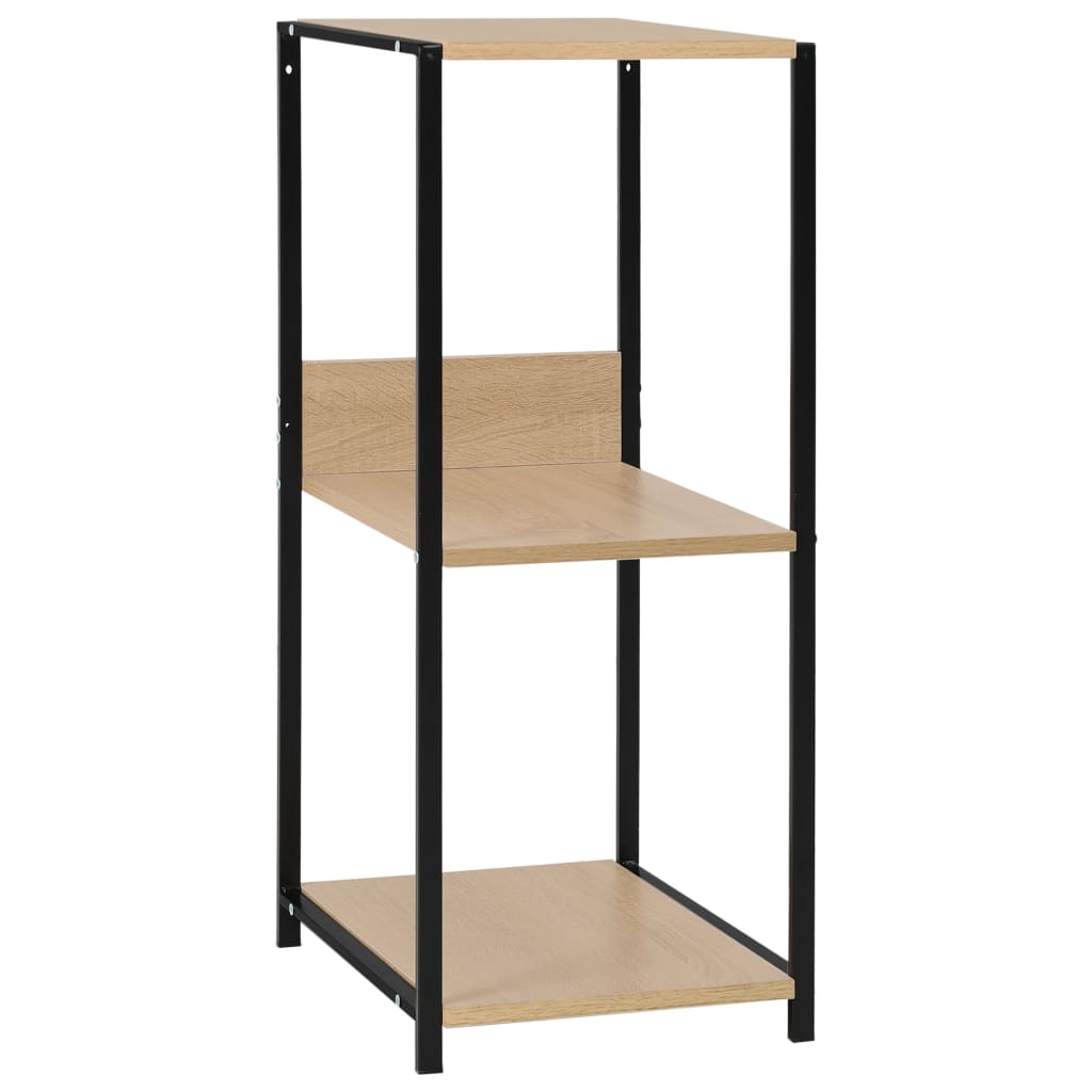 Libreria Piccola Dritta Nera Rovere 33,5x39,6x79,7 Multistrato | homemem39