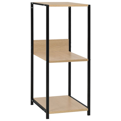 Libreria Piccola Dritta Nera Rovere 33,5x39,6x79,7 Multistrato | homemem39