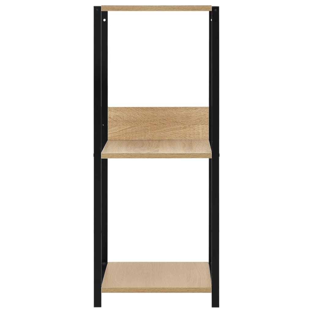 Libreria Piccola Dritta Nera Rovere 33,5x39,6x79,7 Multistrato | homemem39