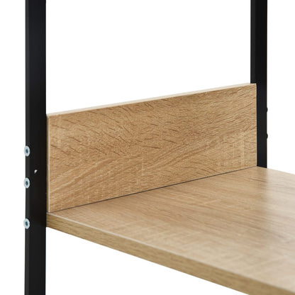 Libreria Piccola Dritta Nera Rovere 33,5x39,6x79,7 Multistrato | homemem39