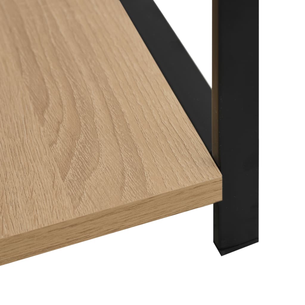 Libreria Piccola Dritta Nera Rovere 33,5x39,6x79,7 Multistrato | homemem39