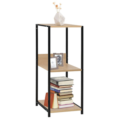 Libreria Piccola Dritta Nera Rovere 33,5x39,6x79,7 Multistrato | homemem39
