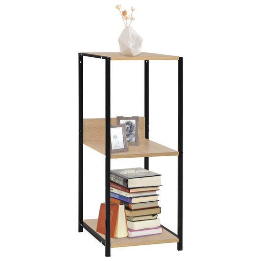 Libreria Piccola Dritta Nera Rovere 33,5x39,6x79,7 Multistrato | homemem39
