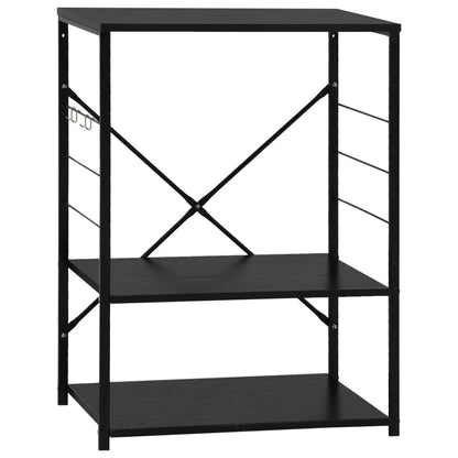 Mobile per Microonde Nero 60x39,6x79,5 cm Legno Multistrato - homemem39