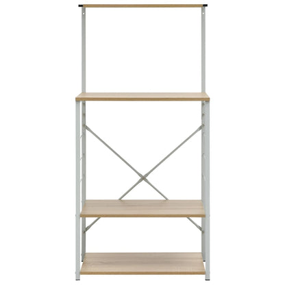 Mobile Microonde Bianco Rovere 60x39,6x123cm Legno Multistrato - homemem39