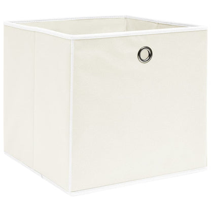 Scatole Portaoggetti 10pz Bianche 32x32x32 cm Tessuto - homemem39