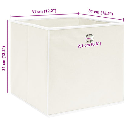 Scatole Portaoggetti 10pz Bianche 32x32x32 cm Tessuto | homemem39