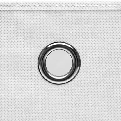 Scatole con Coperchi 10pz Bianche 32x32x32 cm Tessuto