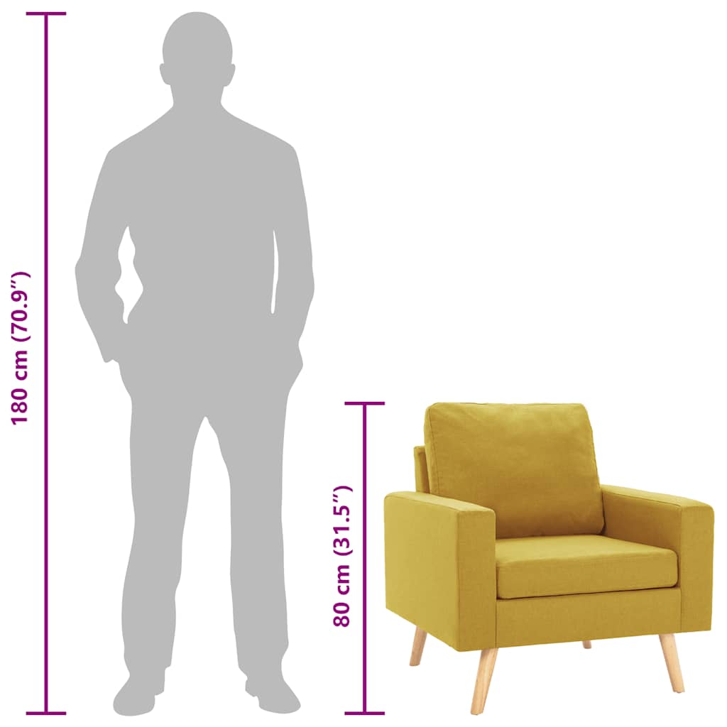 Poltrona Gialla in Tessuto - homemem39
