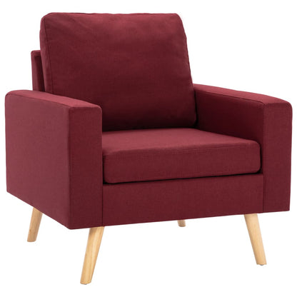 Poltrona in Tessuto Rosso Vino - homemem39