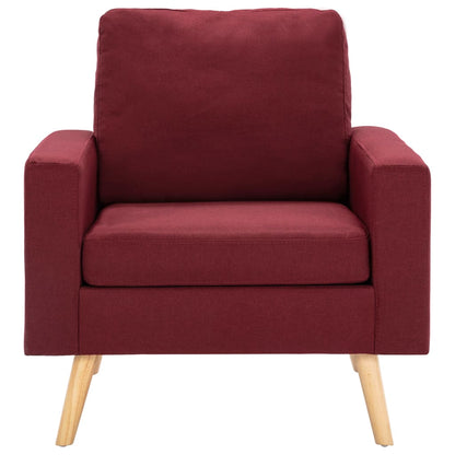 Poltrona in Tessuto Rosso Vino - homemem39