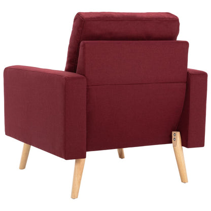 Poltrona in Tessuto Rosso Vino - homemem39