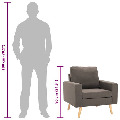 Dove Gray Armchair in Fabric