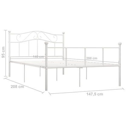 Giroletto Bianco in Metallo 140x200 cm | homemem39